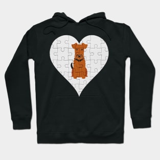 Welsh Terrier Heart Jigsaw Pieces Design - Gift for Welsh Terrier Lovers Hoodie